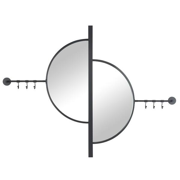 MacLuu Modern Black Metal Mirror for Wall Decor 36" x 48" Bed Bath